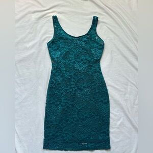 Charlotte Russe Teal Lace Mini Dress